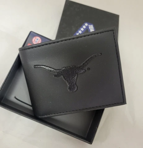Texas Longhorns Bi Fold Wallet New in Gift Box by Team Sports America Black Cover