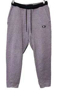 Nike Gray Sweatpants Drawstring Sportswear Tapered Red Tag Medium Gray - Picture 1 of 4