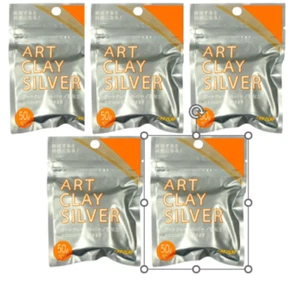 Aida Art Clay Silver 50g Set of 5 Precious Metal Clay Silver  4582267835688 - Picture 1 of 9