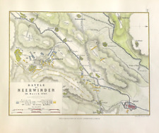  Field Plan Battle of Neerwinden from Alison Military Atlas 1875 print 1795 