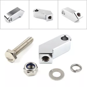 For Harley Custom Headlight Mount Chrome Headlight Mounting Block Bracket - Picture 1 of 11