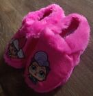 LOL Surprise Girls Hot Pink Queen Bee Kitty Queen Slippers Size Small 9-10