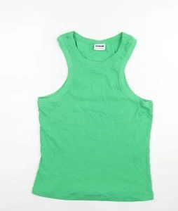 Noisy may Womens Green Cotton Basic Tank Size 2XL Round Neck - Ribbed - Picture 1 of 10