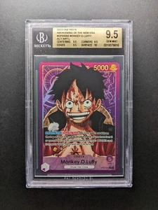 2023 One Piece MONKEY D. LUFFY - OP05-060 L - Alt Art/Parallel - BGS 9.5 - Picture 1 of 2