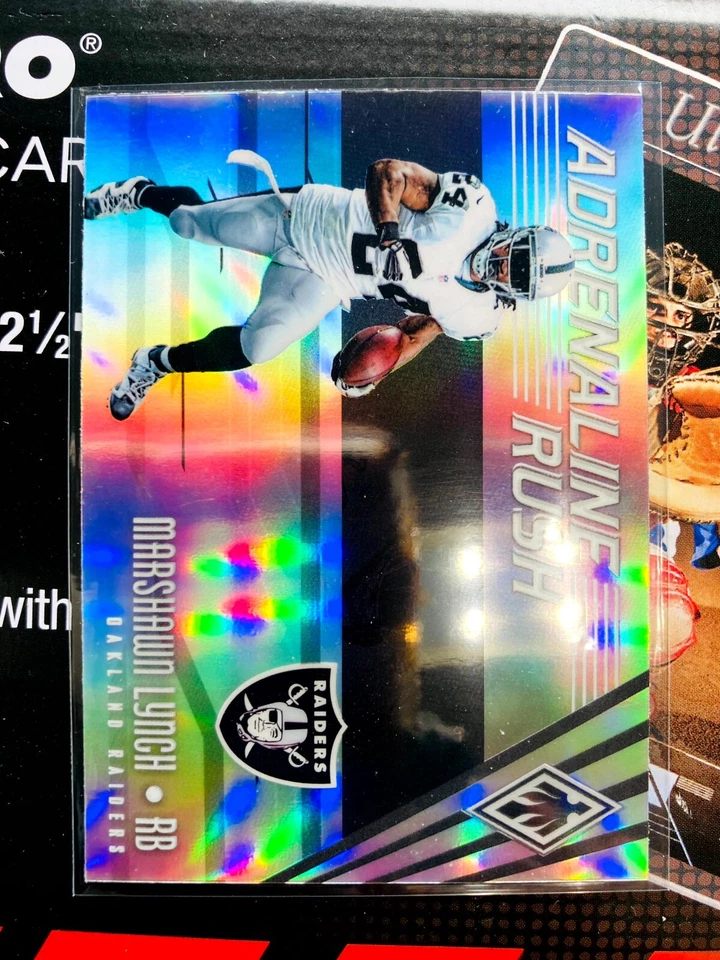 2017 PANINI PHOENIX ADRENALINE RUSH MARSHAWN LYNCH #AR-18 RAIDERS V765 - Image 1 of 2