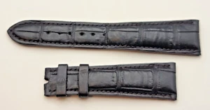 Auténtica correa de reloj Patek Philippe Geneve de cuero negro 21/16 mm, 73+112 mm B43 - Imagen 1 de 2