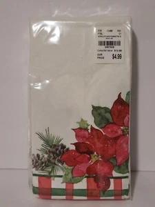 Christmas Paper Napkins Poinsettia Watercolor 36 Ct 3 Ply 15.6" X 11.6" - Picture 1 of 2
