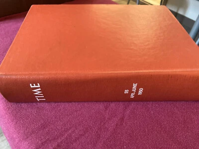 TIME magazine Vol. 55 (April-June 1950) Bound Volume, Ex-Library - Image 1 of 4