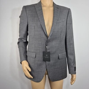 John Varvatos Star Bleecker sport coat Size 40 R gray check jacket 100% wool (37 - Picture 1 of 16