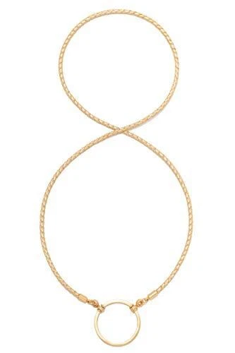 La Loop Braided Leather 587GD in Gold With Loop 30mm in Diameter | Swivel Hinge