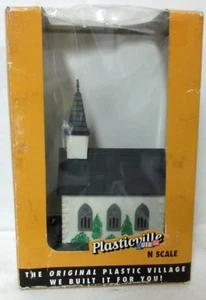 Bachmann Plasticville N Scale Country Church Chapel Figure 45815 New Built Up - Picture 1 of 4