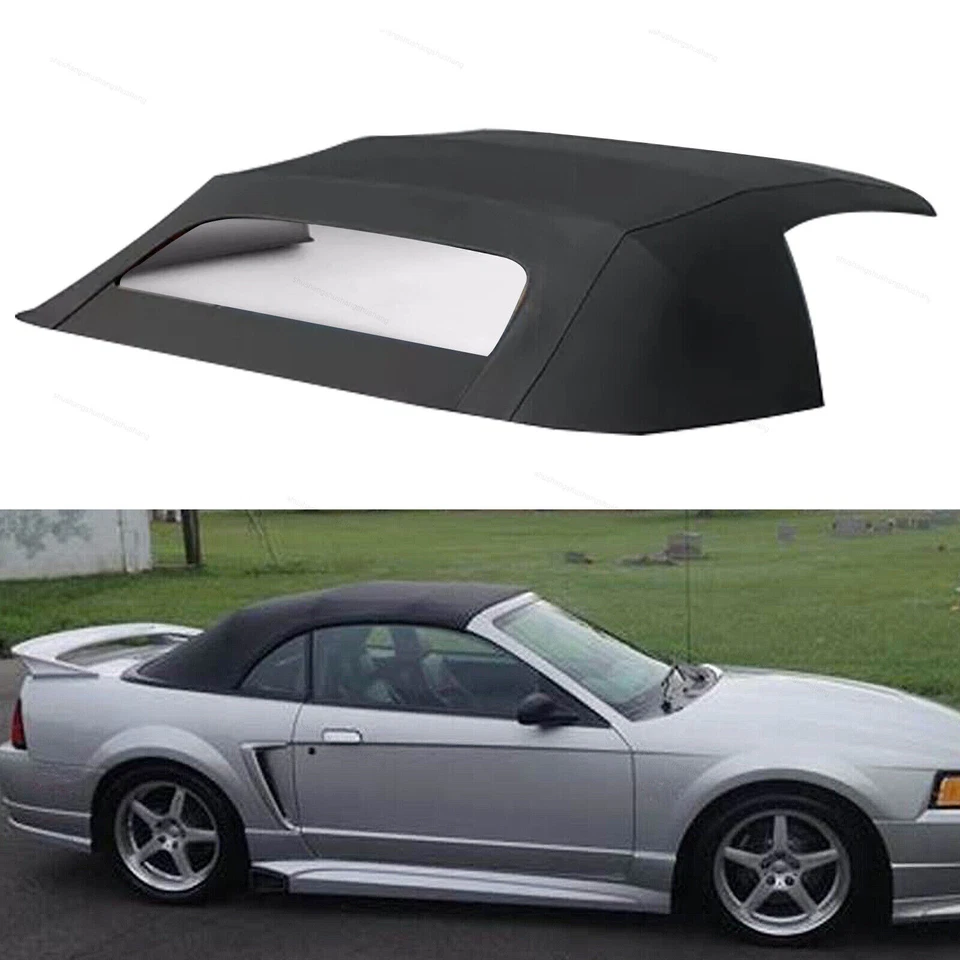 Fits 1994-2002 2003 2004 Ford Mustang Soft Top Plastic Convertible W/window - Image 1 of 4
