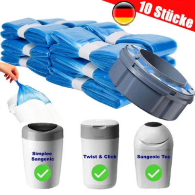 10 Pack Nachfüllbeutel kompatibel mit Angelcare Tommee Tippee Nachfüllkassetten - Bild 1 von 4