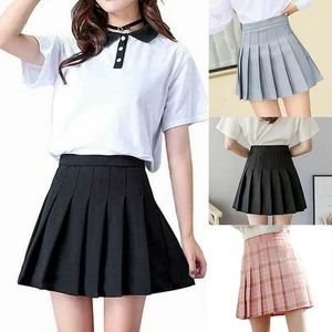 Girls Casual Short Skirt Tennis High Waist Skirt Mini Skirt - Picture 1 of 16
