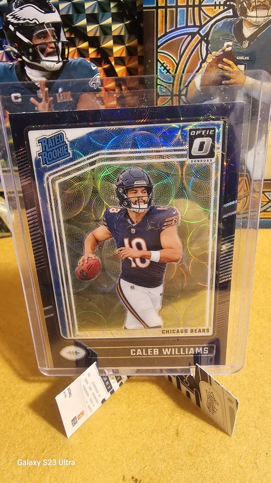 Mira telescópica azul Prizm Panini Donruss Optic 2024 - clasificación Rookie Caleb Williams #201  Foto 1 de 1
