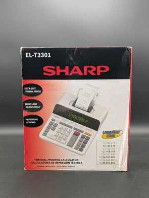 Sharp ELT3301 12-Digit Thermal Printing Calculator. - Image 1 of 4