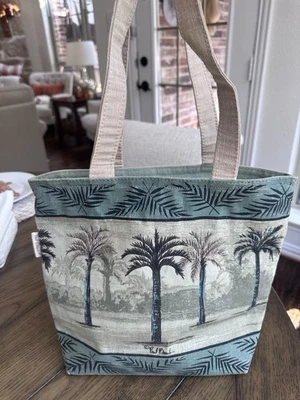 Paul Brent солнца N песок пальмы дерево маленькая сумка с короткими ручками пляж сумка холст логотип подвеска с подписью - Изображение 1 из 4