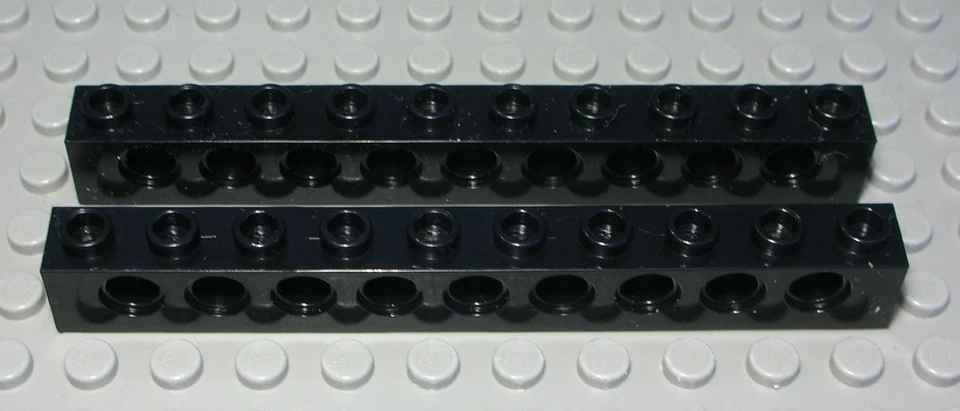 Lego Technic Mattoncino 1x10 Nero 2 Pezzi - Immagine 1 di 1