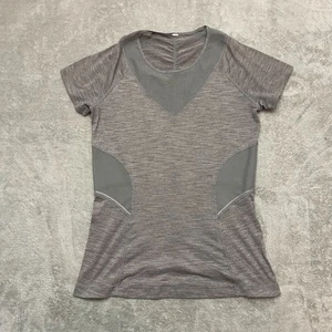 Lululemon Mesh With Me Kurzarm Meliert Schiefer Größe 4 - Bild 1 von 6