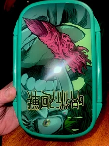 NEW Jujutsu Kaisen Bento Divided Partitions Lunch Box Green Fork & Spoon Japan - Picture 1 of 11