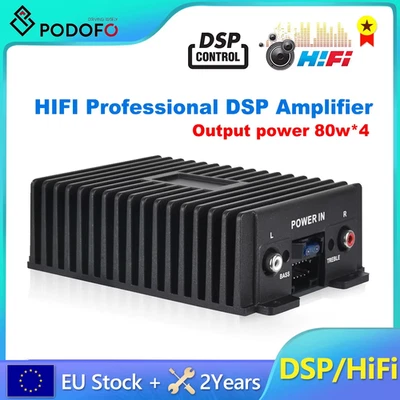 Podofo HIFI Amplificatore DSP Professionale RY-125AB Audio Stereo 4*80W Potenza  - Immagine 1 di 4
