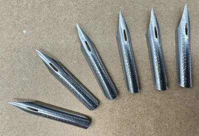 6 plumillas de inmersión de pluma de tinta profesional A1 de colección R. Esterbrook & Co's Foto 1 de 2