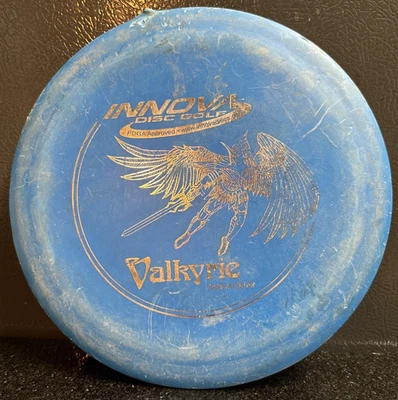 Innova DX Valkyrie PFN Patent Number Old Disc Golf Driver 175g Blue Penned - Image 1 of 4
