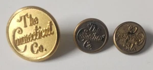 Connecticut Co Street Railway Uniform Coat Button x3 W/ Fast Free Shipping  - Picture 1 of 3