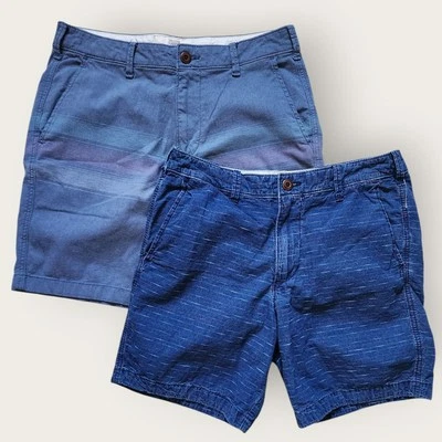 Pantalones Cortos Hollister Para Hombre Talla 32 Azul Calce Clásico Playa Preparación Ropa de Verano (2 Pares)  Foto 1 de 4