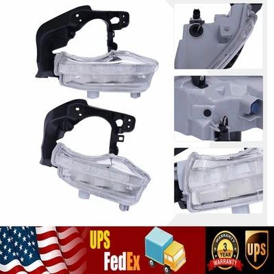1 Pair For 2014 2015 2016 Toyota Highlander Daytime Running Light LED. - Image 1 of 4
