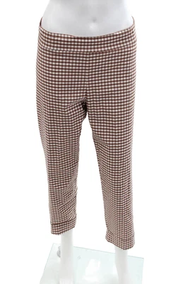 Pantalones Avenue Montaigne Mujer Algodón Estampado a Cuadros Pierna Recta Rojo Talla 08 Foto 1 de 4