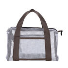 Mesh Tote Bag for Unisex Large Mesh Beach Bag with Zipper with 1 Inside W7Z8