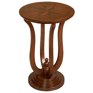 Ethan Round Accent Table Autumn Cherry 22" Diameter x 27"H - Picture 1 of 5