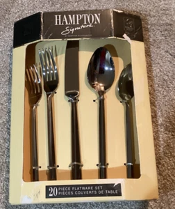 ESPEJO PIRAMID Hampton forjado 20 piezas servicio para 4 cubiertos de acero inoxidable sin usar - Imagen 1 de 4