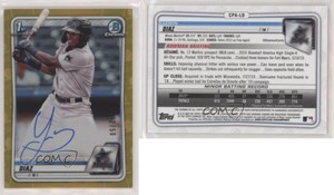 2020 Bowman Chrome Prospect Auto Gold Refractor /50 Lewin Diaz #CPA-LD Auto