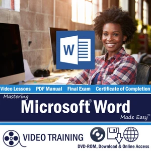 Learn Microsoft WORD 2013 & 2010 Training Tutorial DVD & Digital Course 7 Hours - Picture 1 of 7