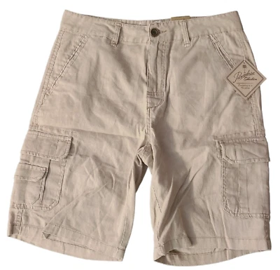 NWT Men's Paradise Collection Khaki Cargo Shorts Size 32x10 - Image 1 of 4