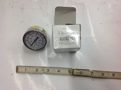 Grainger 4FMV6, 2" Stainless Steel Test Pressure Gauge 0-1000 psi. 1/4" NPT. NEW