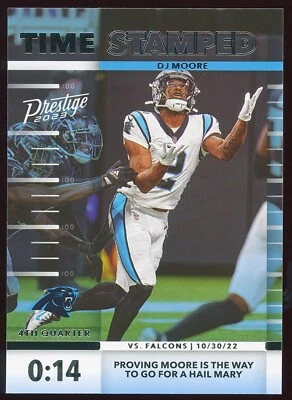 🏈 Time Stamped DJ Moore NM No. TS-10 NFL Panthers Football 🏈 - Image 1 of 2