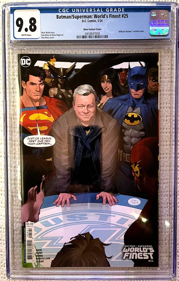 Batman / Superman: World's Finest #25 Dan Mora William Shatner Cameo Cardstock Variant Cover (DC Comics May 2024)