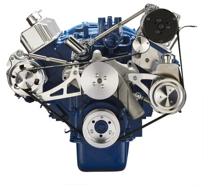 Kit conversión polea serpentina motor ford fe 352 390 427 428 aire acondicionado Foto 1 de 2