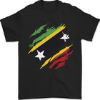 Torn Saint Kitts and Nevis Flag Day Football Mens T-Shirt 100% Cotton