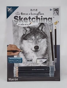 Learn to Sketch Alpha Wolf - Royal & Langnickel Sketching Made Easy 10 Piece Kit - Picture 1 of 2