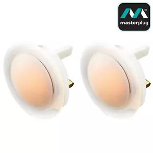 2x Masterplug 60mm Soft Glühkerze Dämmerungslicht Schlafzimmer Kinderzimmer Nachtlicht - Bild 1 von 7