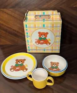 Set piatto, ciotola e tazza vintage Mikasa orsacchiotto per bambini CC004 - Foto 1 di 1