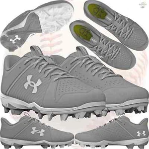 Men's Baseball Cleats Shoes Under Leadoff Low RM Baseball Cleats Black or Gray - Picture 1 of 9
