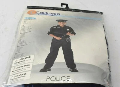 Disfraces California Niños Oficial de Policía Policía Disfraz Azul Marino Mediano 8-10 Foto 1 de 4