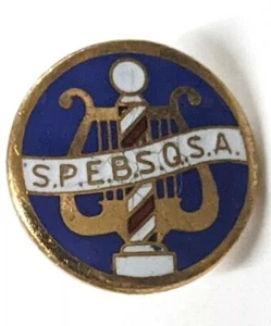 SPEBSQSA Anstecknadel mit Schraubverschluss hergestellt von Leavens Manufacturing Attleboro, MA - Bild 1 von 5
