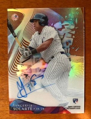 2014 Topps High Tek Autographs Yangervis Solarte New York Yankees - Image 1 of 2