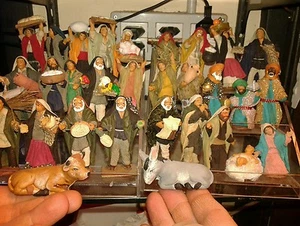 20 Bergers Vêtements Terre Cuite Avec Nativité' 8 CM Crib Alta Qualité a11 - Picture 1 of 1